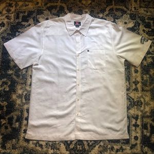 QuickSilver XXL White Short Sleeve Button Down